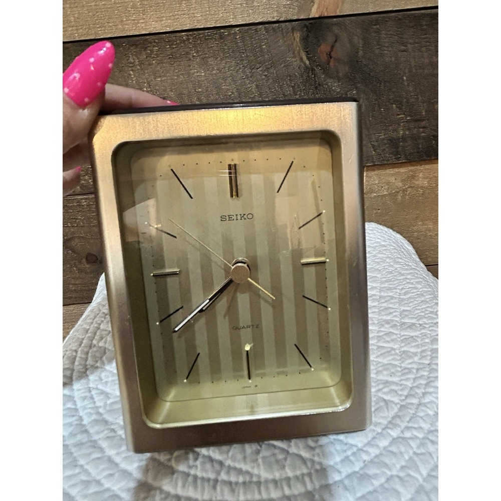 Seiko Alarm Clock Adjustable Quartz SQ Desk QQP111G Japan‎  Vintage Tested/Works